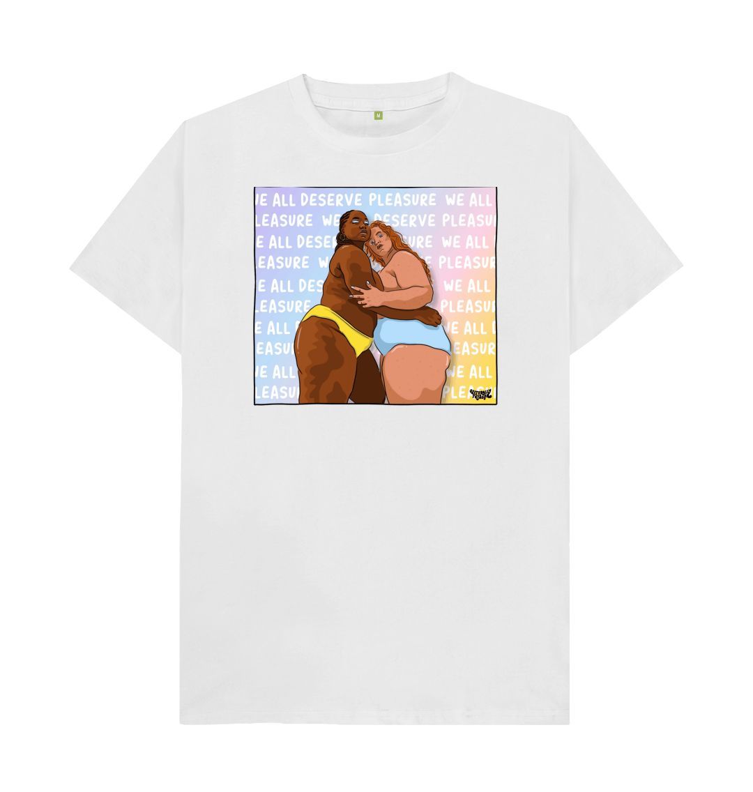 White 'We All Deserve Pleasure' Sex Positivi-Tee