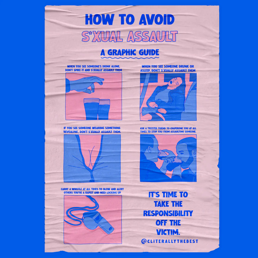 sexual assault poster mockup cliterally the best