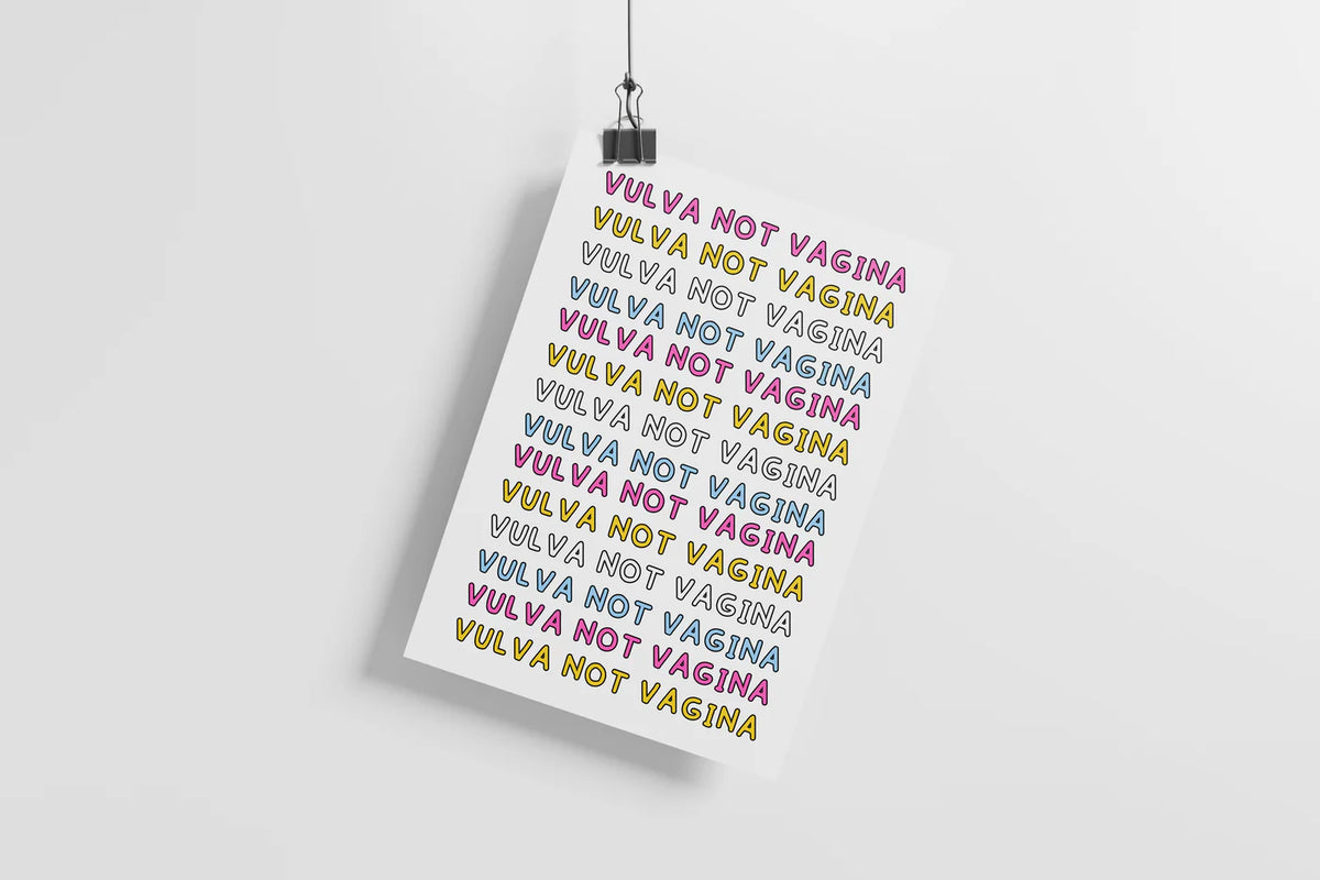 'Vulva Not Vagina' Sex Positive Print