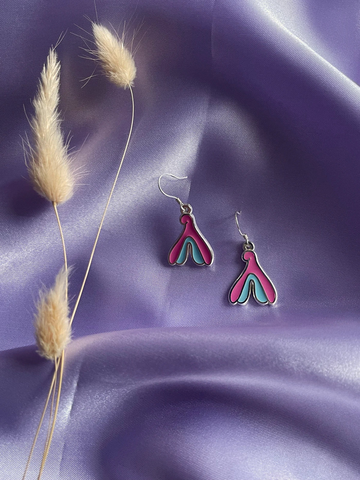 Cliterally Adorable Silver Clitoris Earrings