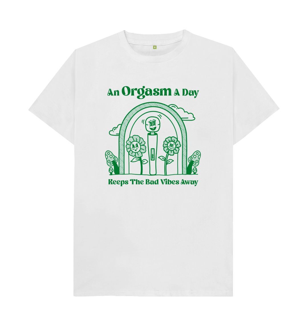 White 'An Orgasm a Day' Sex Positivi-Tee