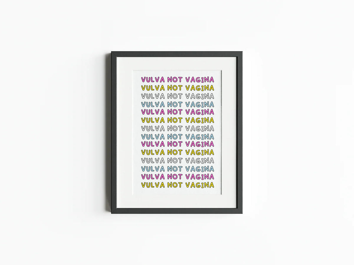 'Vulva Not Vagina' Sex Positive Print